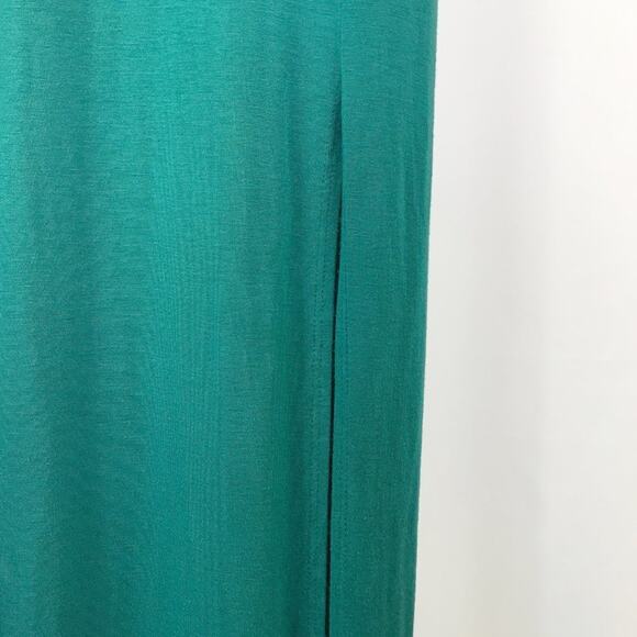 Lulus Flounce Green Knit Slit Maxi Dress NWOT - Picture 4 of 13